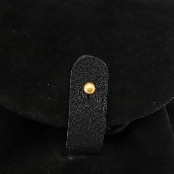 GUCCI Bamboo Backpack Suede Leather Black Auth - Picture 10 of 15